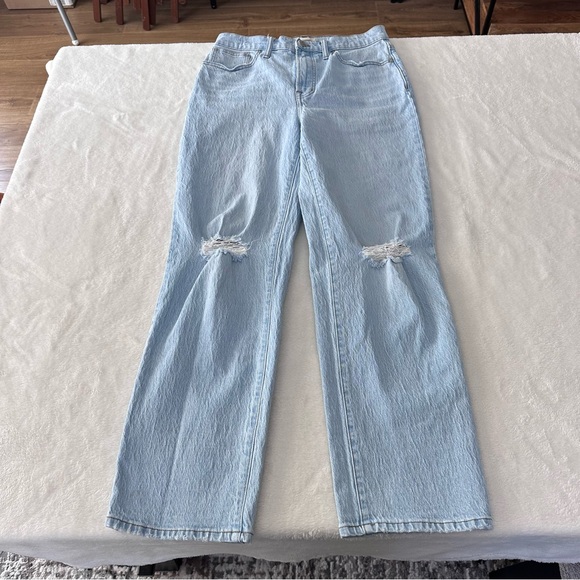 Madewell The Perfect Vintage Straight Jeans Distressed Size 28 - Picture 2 of 9